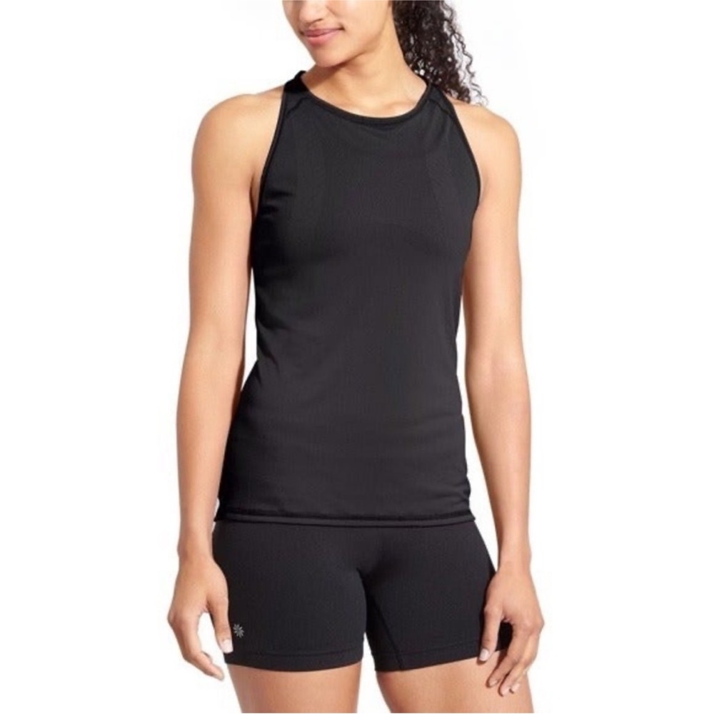 Athleta Surge Black Mesh Racerback Tank